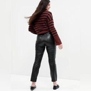 NWOT High Rise Vintage Slim Vegan-Leather Pants 32 | 14r